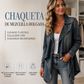 ⏰🔥 ¡OFERTA 50% OFF! 👖✨ Cazadora Vaquera Abierta para Mujer – Diseño Drapeado, Corte Favorecedor y Estilo Urbano Elegante