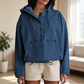 ⏰🔥 ¡OFERTA 50% OFF! 👕✨ Sudadera con Capucha de Mezclilla para Mujer – Estilo Urbano Oversize, Diseño Casual y Comodidad Todo el Día