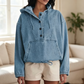 ⏰🔥 ¡OFERTA 50% OFF! 👕✨ Sudadera con Capucha de Mezclilla para Mujer – Estilo Urbano Oversize, Diseño Casual y Comodidad Todo el Día