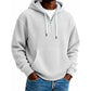 Sudadera con capucha de pana con media cremallera para hombre, estilo casual