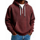 Sudadera con capucha de pana con media cremallera para hombre, estilo casual