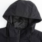 Gabardina cortavientos con capucha de longitud media para hombre