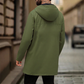 Gabardina cortavientos con capucha de longitud media para hombre