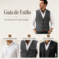 Chaleco informal de cuello en V para hombre, estilo vintage