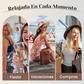 Conjunto deportivo casual de 2 piezas para mujer: Top con cuello de solapa y media cremallera y pantalones jogger a juego