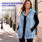 🔥⏰ ¡50% OFF POR TIEMPO LIMITADO! 👖✨ Chaleco Vaquero con Capucha Oversize para Mujer – Estilo Urbano, Corte Cómodo y Diseño Versátil