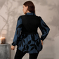 Camisa estampada elegante de falso dos piezas para mujer