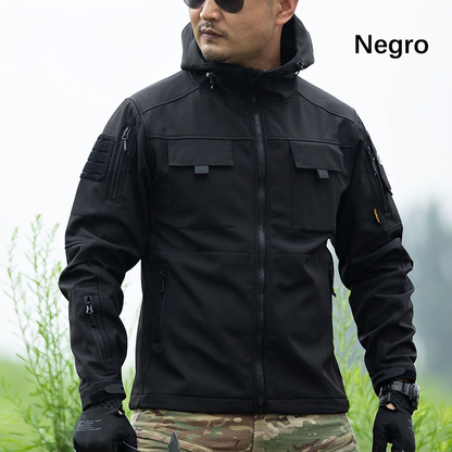 Chaqueta con capucha térmica e impermeable para hombre