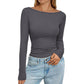 ⏰🔥 ¡OFERTA 50% OFF! 👚✨ Top de Punto Canelado para Mujer – Cuello Barco Elegante, Corte Favorecedor y Comodidad Todo el Día