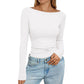 ⏰🔥 ¡OFERTA 50% OFF! 👚✨ Top de Punto Canelado para Mujer – Cuello Barco Elegante, Corte Favorecedor y Comodidad Todo el Día