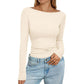 ⏰🔥 ¡OFERTA 50% OFF! 👚✨ Top de Punto Canelado para Mujer – Cuello Barco Elegante, Corte Favorecedor y Comodidad Todo el Día