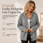 ⏰🔥 ¡50% OFF POR TIEMPO LIMITADO! 🧥✨ Chaqueta de Punto con Capucha para Mujer – Suave, Cálida y Holgada para Looks Casuales de Otoño e Invierno