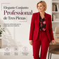 ⏰🔥 ¡50% OFF POR TIEMPO LIMITADO! 👗✨ Conjunto Elegante de Traje de 3 Piezas para Mujer – Estampado Floral, Corte Sofisticado y Estilo Profesional