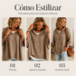 ⏰🔥 ¡50% OFF POR TIEMPO LIMITADO! 🧥✨ Sudadera con Capucha de Punto Vintage para Mujer – Diseño Desgastado, Tejido Suave y Estilo Casual Sofisticado