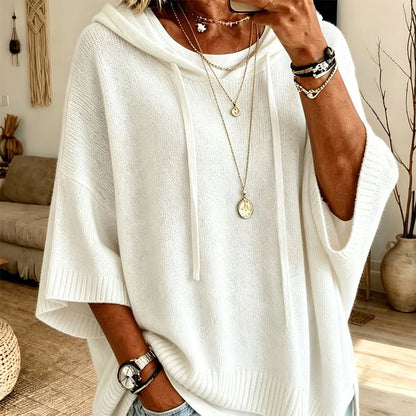 ⏰🔥 ¡50% OFF POR TIEMPO LIMITADO! 🧥✨ Sudadera con Capucha de Punto Vintage para Mujer – Diseño Desgastado, Tejido Suave y Estilo Casual Sofisticado
