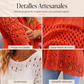 ⏰🔥 ¡50% OFF POR TIEMPO LIMITADO! 🧶✨ Jersey de Punto Calado para Mujer – Diseño Oversize, Tejido Transpirable y Estilo Bohemio Elegante