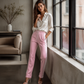 ⏰🔥 ¡50% OFF POR TIEMPO LIMITADO! 👖✨ Pantalones Deportivos Draped Motion para Mujer – Talle Alto, Pierna Ancha y Comodidad Elegante para Todo el Día