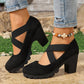 ⏰🔥 ¡50% OFF POR TIEMPO LIMITADO! 👠✨ Tacones Cómodos para Mujer con Plataforma y Correas Cruzadas – Estilo Elegante, Suela Antideslizante y Comodidad Todo el Día