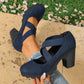 ⏰🔥 ¡50% OFF POR TIEMPO LIMITADO! 👠✨ Tacones Cómodos para Mujer con Plataforma y Correas Cruzadas – Estilo Elegante, Suela Antideslizante y Comodidad Todo el Día