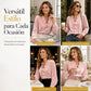 ⏰🔥 ¡50% OFF POR TIEMPO LIMITADO! 👚✨ Blusa Elegante de Terciopelo con Volantes para Mujer – Estilo Vintage, Tejido Suave y Diseño Sofisticado