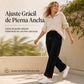⏰🔥 ¡50% OFF POR TIEMPO LIMITADO! 👖✨ Pantalones de Pierna Ancha para Mujer – Cintura Alta, Tejido Canelado Suave y Estilo Casual Elegante