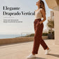 ⏰🔥 ¡50% OFF POR TIEMPO LIMITADO! 👖✨ Pantalones de Pierna Ancha para Mujer – Cintura Alta, Tejido Canelado Suave y Estilo Casual Elegante