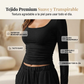 Conjunto para mujer de top de cuello cuadrado y pantalones de pierna ancha