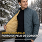 Abrigo acolchado forrado de felpa para hombre, ideal para invierno