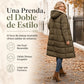 Abrigo acolchado reversible con capucha de corte entallado