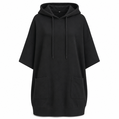 ⏰🔥 ¡50% OFF POR TIEMPO LIMITADO! 🧥✨ Sudadera Oversized con Capucha para Mujer – Tejido Suave, Bolsillos Amplios y Estilo Urbano Cómodo