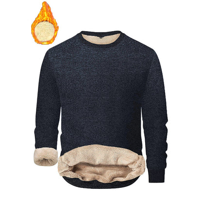 ⏰🔥 ¡50% OFF POR TIEMPO LIMITADO! 🧥 Sudadera de Cuello Redondo con Forro de Pana para Hombre – Calidez Superior, Estilo Elegante y Comodidad Todo el Día
