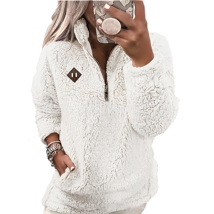 ⏰🔥 ¡50% OFF POR TIEMPO LIMITADO! 🧥 Sudadera Afelpada con Media Cremallera para Mujer – Cálida, Cómoda y Perfecta para el Día a Día