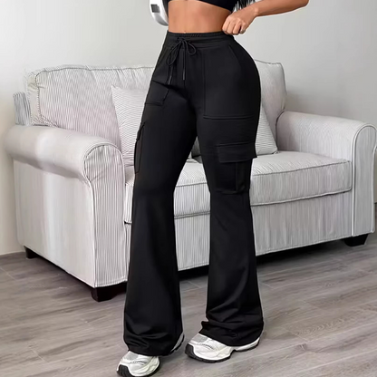 ⏰🔥 ¡50% OFF POR TIEMPO LIMITADO! 👖 Pantalones Cargo Acampanados de Talle Alto para Mujer – Ajuste Favorecedor, Bolsillos Funcionales y Estilo Moderno