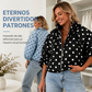 ⏰🔥 ¡50% OFF POR TIEMPO LIMITADO! 🧥 Cazadora de Lunares con Mangas de Farol para Mujer – Estilo Retro, Corte Oversize y Elegancia Moderna