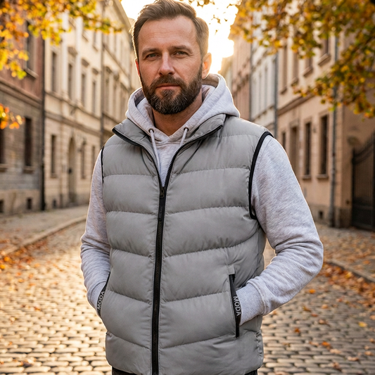 ⏰🔥 ¡50% OFF POR TIEMPO LIMITADO! 🧥 Chaleco Cálido Acolchado para Hombre – Cuello Alto, Ligero y Perfecto para Capas en Otoño e Invierno