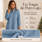 Sudadera de felpa con media cremallera y bolsillos para mujer