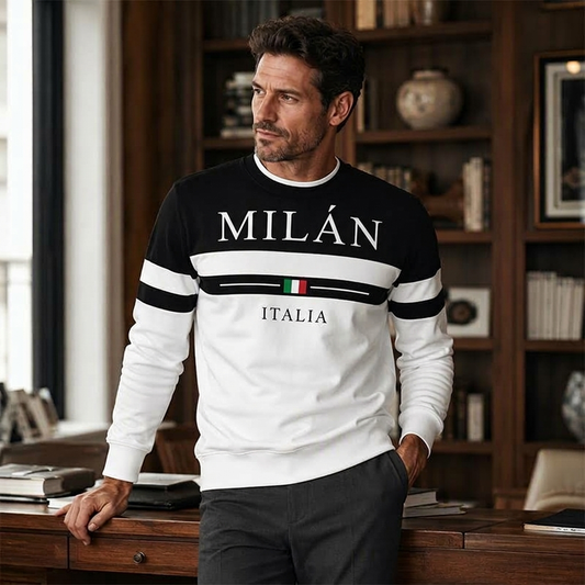 Sudaderas con estampado Milano Italia para hombre