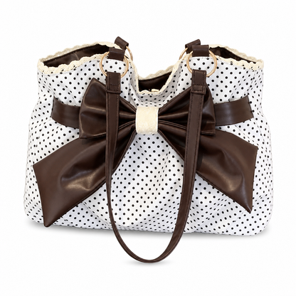 ⏰🔥 ¡50% OFF POR TIEMPO LIMITADO! 👜 Bolso de Hombro con Lunares para Mujer – Gran Capacidad, Estilo Parisino y Elegancia Retro para el Día a Día ✨