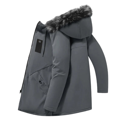⏰🔥 ¡50% OFF POR TIEMPO LIMITADO! 🧥 Parka Térmica Impermeable para Hombre con Capucha – Forro Cálido, Protección Cortavientos y Comodidad en Invierno ❄️✨