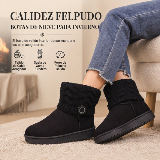 ⏰🔥 ¡50% OFF POR TIEMPO LIMITADO! ❄️👢 Botas de Nieve de Invierno para Mujer con Forro de Pelo – Calidez Acolchada, Suela Antideslizante y Comodidad para Días Fríos 🤎