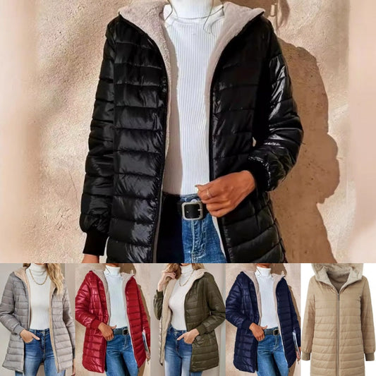 ⏰🔥 ¡50% OFF POR TIEMPO LIMITADO! 🧥❄️ Abrigo Acolchado de Invierno para Mujer con Capucha – Calidez Superior, Diseño Elegante y Protección Contra el Frío ☃️✨