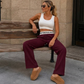 ⏰🔥 ¡50% OFF POR TIEMPO LIMITADO! 👖 Pantalones de Chándal de Pierna Ancha y Cintura Alta para Mujer – Ajuste Cómodo, Silueta Favorecedora y Estilo Casual ✨