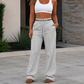 ⏰🔥 ¡50% OFF POR TIEMPO LIMITADO! 👖 Pantalones de Chándal de Pierna Ancha y Cintura Alta para Mujer – Ajuste Cómodo, Silueta Favorecedora y Estilo Casual ✨