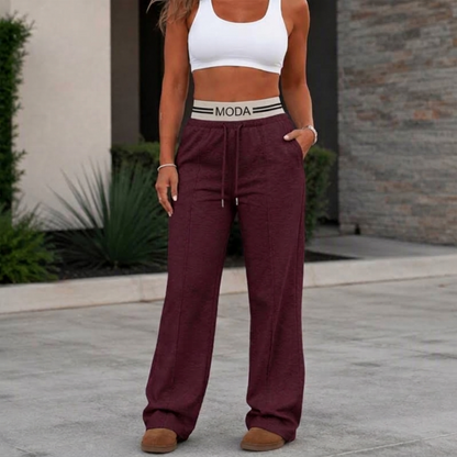 ⏰🔥 ¡50% OFF POR TIEMPO LIMITADO! 👖 Pantalones de Chándal de Pierna Ancha y Cintura Alta para Mujer – Ajuste Cómodo, Silueta Favorecedora y Estilo Casual ✨