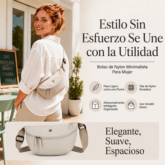 ⏰🔥 ¡50% OFF POR TIEMPO LIMITADO! 👜 Bolso Bandolera Minimalista de Media Luna para Mujer – Ligero, Elegante y Fácil de Combinar ✨