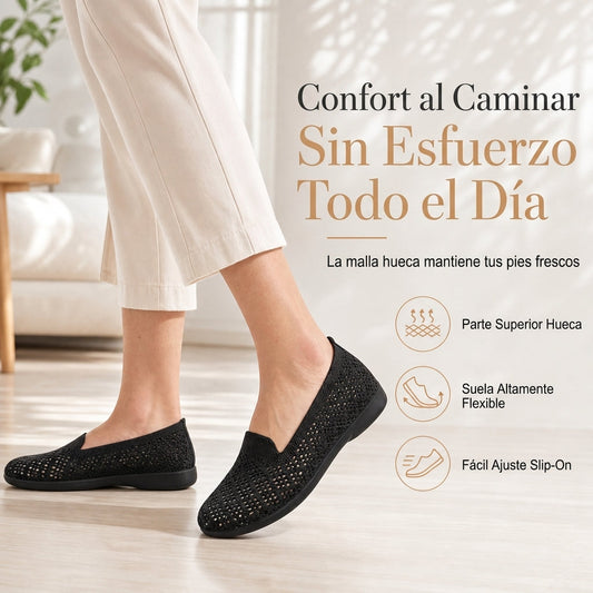 ⏰🔥 ¡50% OFF POR TIEMPO LIMITADO! 👟 Zapatos Planos Slip-On Transpirables para Mujer – Ligeros, Suaves, Cómodos y Antideslizantes ✨