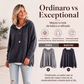 Jersey de punto con capucha informal para mujer