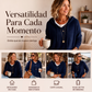 Jersey de punto con capucha informal para mujer