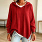 Jersey de punto con capucha informal para mujer