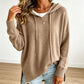 Jersey de punto con capucha informal para mujer